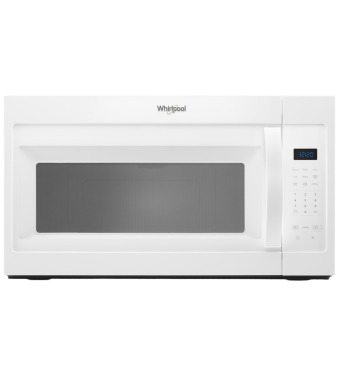 Whirlpool OTR microwave in White color showcased by Corbeil Electro Store