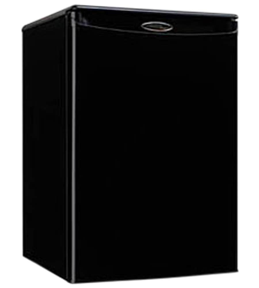 Danby Fridge DAR026A1BDD in Black color showcased by Corbeil Appliances