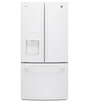 GE Profile Fridge PFE24HGLKWW in White color showcased by Corbeil Appliances