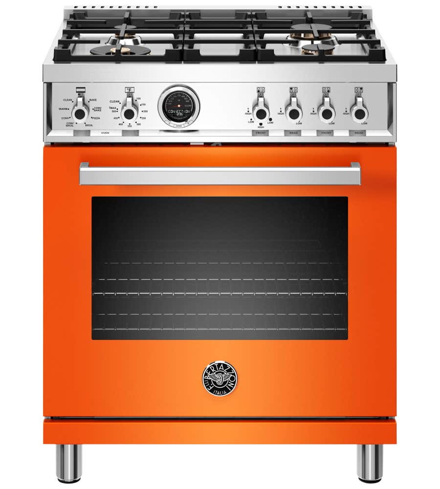 Bertazzoni Cuisinière PROF304DFSART en couleur Orange présenté par Corbeil Electro Store