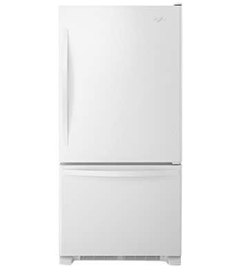 Whirlpool Refrigerator 30 WRB329DFB in White color showcased by Corbeil Electro Store