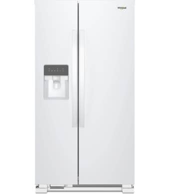 Whirlpool Refrigerator in White color showcased by Corbeil Electro Store