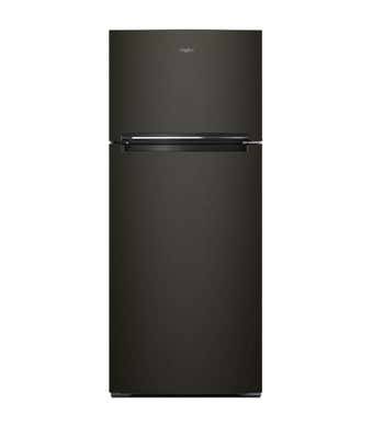 Refrigérateur Whirlpool WRT518SZKV Acier Inoxydable Noir Congélateur en haut largeur 28 pouces Capacité 17.6 pieds cubes