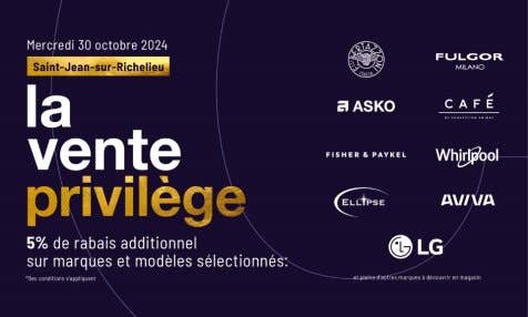 vente-privilege-corbeil-electromenagers-rabais-exclusifs-saint-jean-sur-richelieu-30-octobre-2024