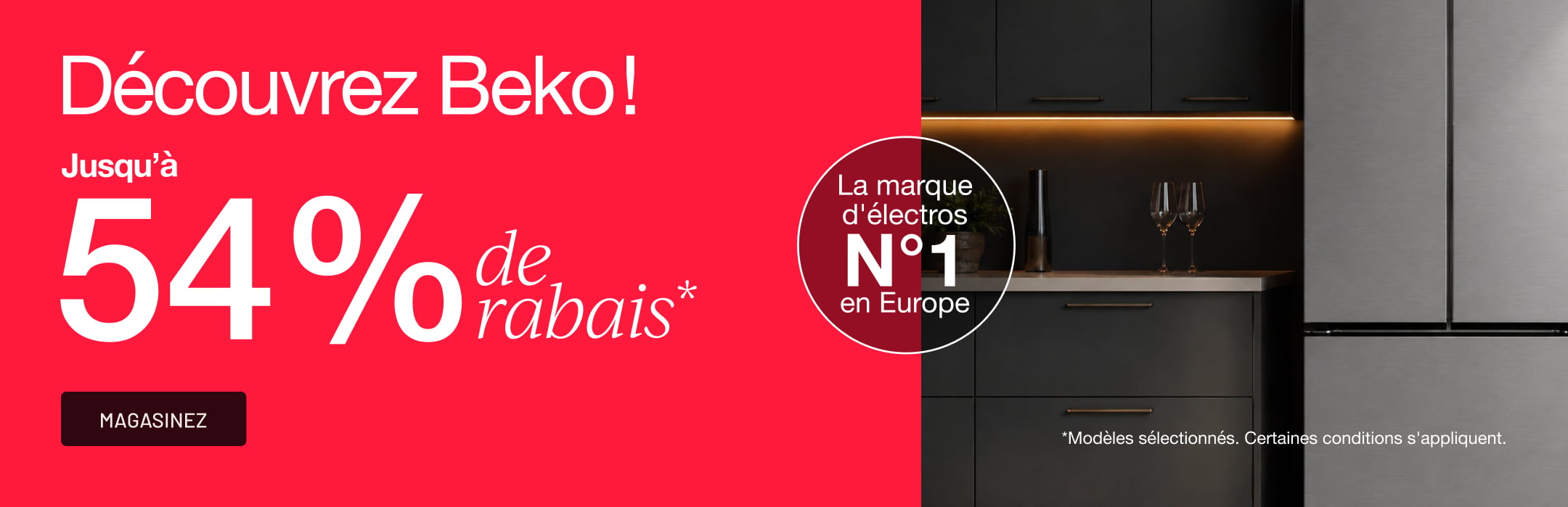 Découvrez Beko — Jusqu'à 54 % de rabais. La marque d'électros N°1 en Europe.