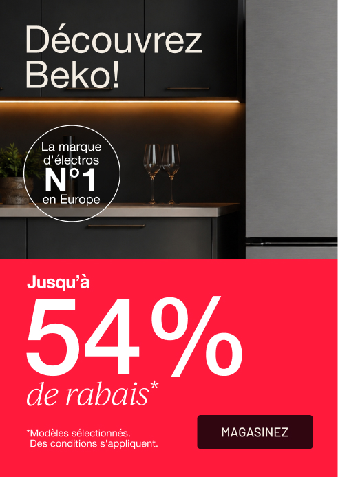 Découvrez Beko — Jusqu'à 54 % de rabais. La marque d'électros N°1 en Europe.