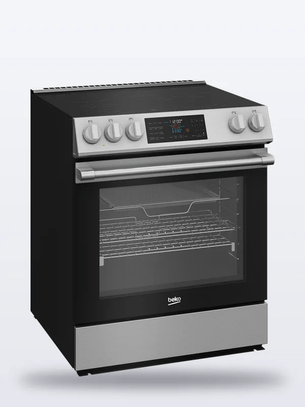 Cuisinière coulissante Beko 30 po en acier inoxydable avec four à convection